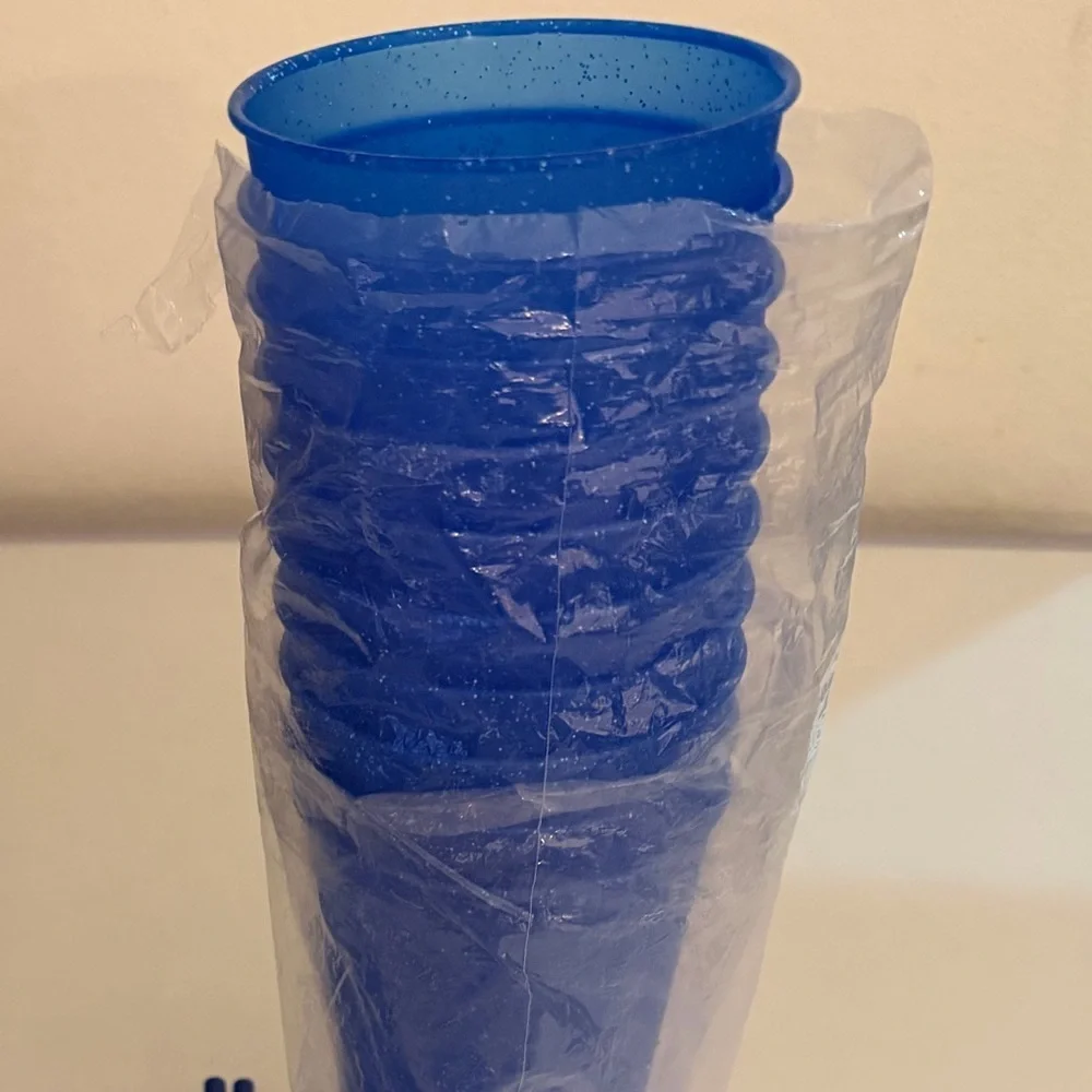 Blue Party Cups and Straws Set